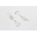Earrings Silver 925 Sterling Dangle Women white zircon stone B709